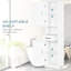 Tall Bathroom Storage - Slim Linen Cabinet With Open Shelf, Drawer, Recessed Doors & Adjustable Shelves In White Shelves,