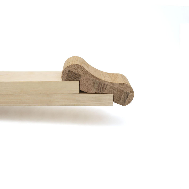 Unfinished Red Oak Wooden Arm Rest Moulding for Bars