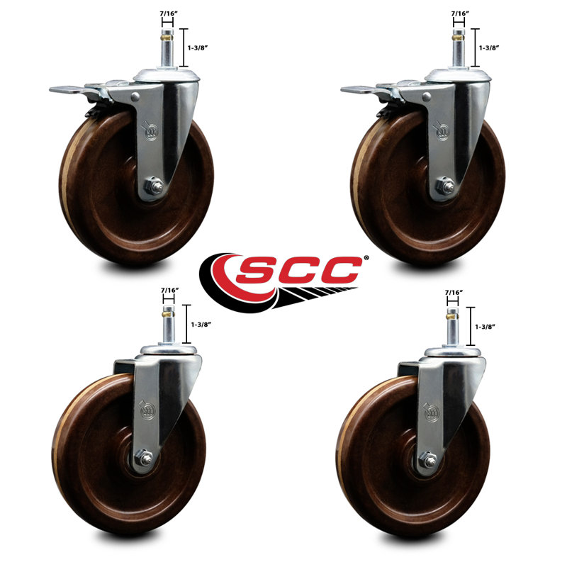 Temp Phenolic Swivel Stem Caster