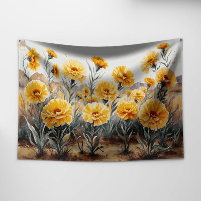 Southwestern Plants Desert Marigold 162 Wall Tapestry