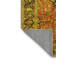 Tapis oriental en polyester / chenille jaune / orange / brun tissé à la machine-1703191257
