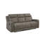 Canapé inclinable manuel Diti, 3 places, microfibre polie brun doux