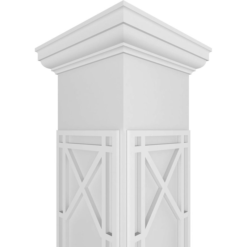 Craftsman Classic Bungalow carré non effilé avec colonne toscane et base toscane, H 120 po x l 9,625 po x P 9,625 po