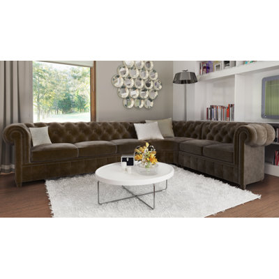 Girardville 5 Seater Velvet Corner Sofa 
