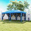 Outsunny 3 x 6m Pop Up Gazebo, Outdoor Canopy Shelter, 6 Mesh Walls-1285604004
