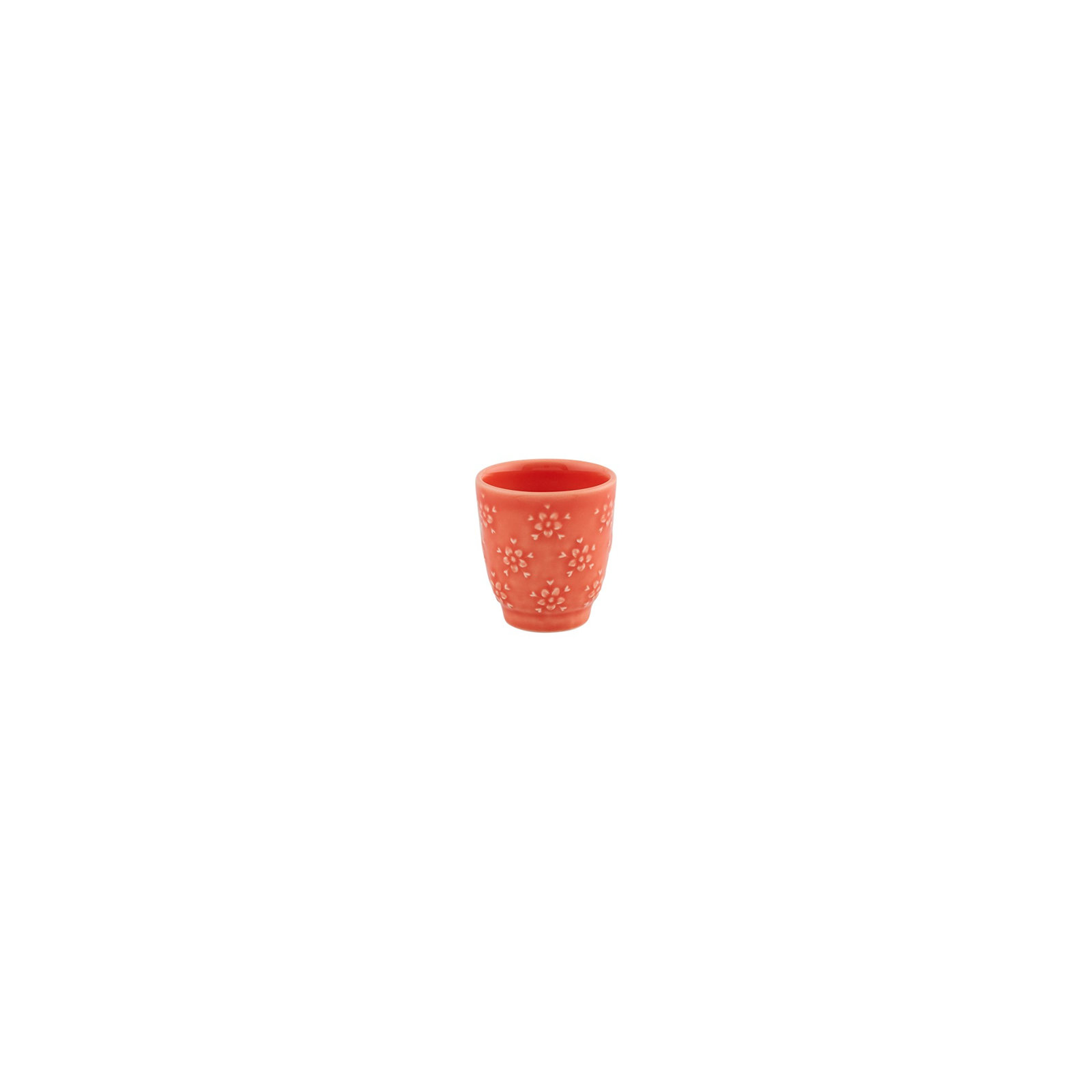 Flora Earthenware Espresso Cup, Red