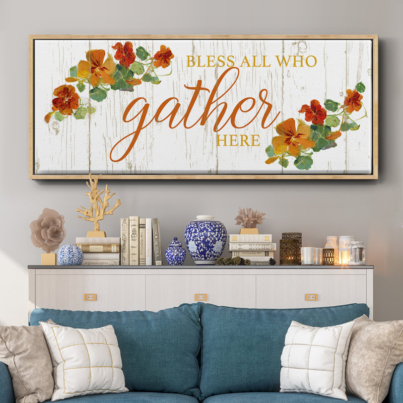 «Gather Here», toile encadrée, H 20 po x l 50 po