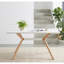 Table de salle à manger en MDF blanc pour 4 personnes, table rectangulaire moderne de cuisine ou de bureau