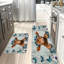 Tapis de cuisine antidérapant en veau avec couronne de fleurs, 2 pièces-377997932