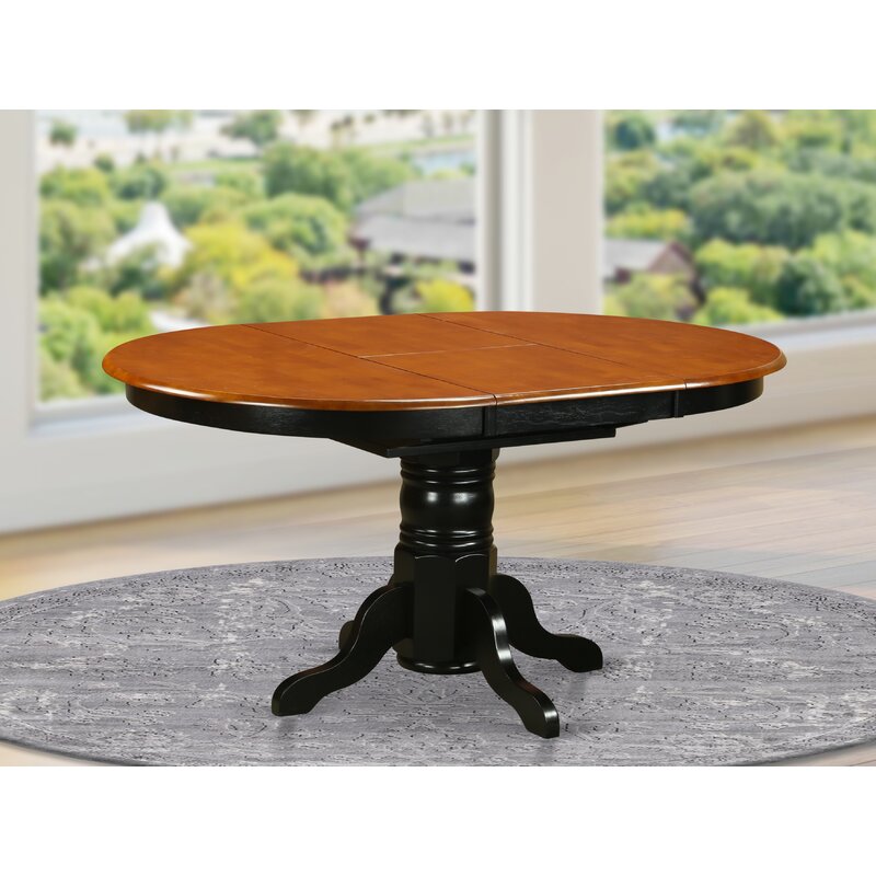 Darby Home Co Huse Extendable Oval Solid Wood Dining Table & Reviews ...