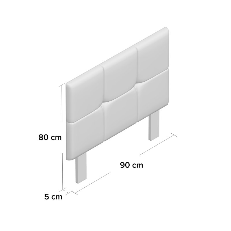 Upholstered Headboard, Single (3'), Ebony