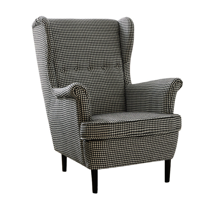 Fauteuil inclinable tapissier modèleski, Mélange de polyester noir / blanc modèleski