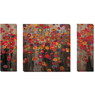 «Parade and Garden Parade I & II» par Don Li-Leger, ensemble de 3 reproductions d'art sur toiles tendues
