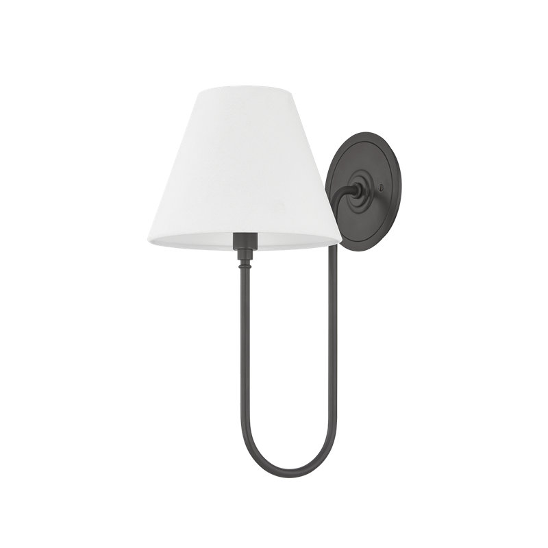 Hawthorne Wall Sconce in Aged Brass by Mark D. Sikes, Black