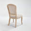 Ensemble de 2 chaises de salle à manger French Country, rembourrées avec un dossier en éventail en rotin naturel, techniques de tréfilage et de sculpture, démontables pour une utilisation polyvalente, beige