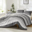 Ensemble d'édredon Andency, ensemble de literie léger à rayures colorblock, lit en duvet synthétique, vert clair, grand-124764776-124498873