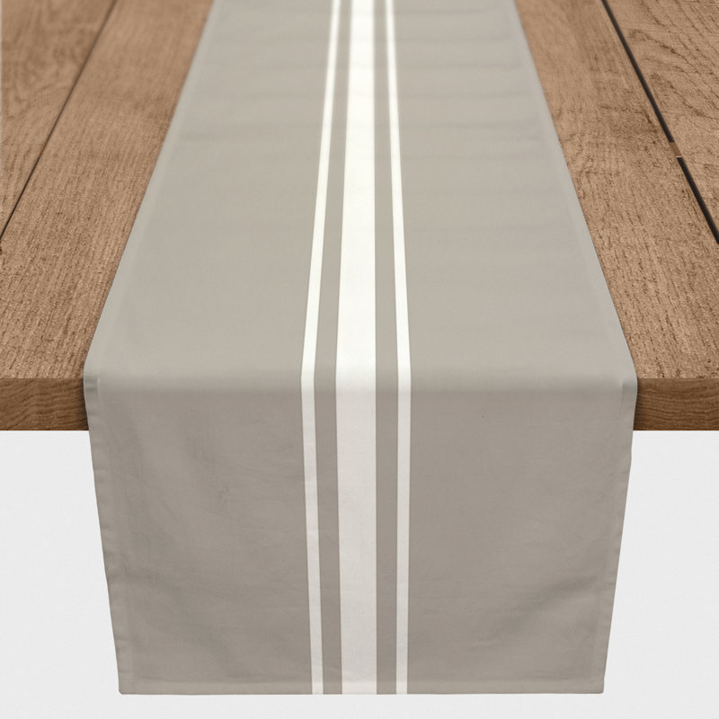 Chemin de table Bundage, 90 po x 16 po, Gris clair