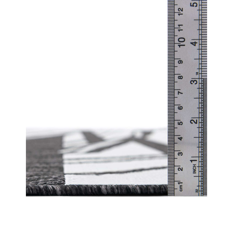 Tapis intérieur / extérieur d'extérieur moderne, Rectangle 6 pi 1 po x 9 pi