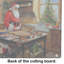 Grande planche à découper en forme de biscuits avec père Noël