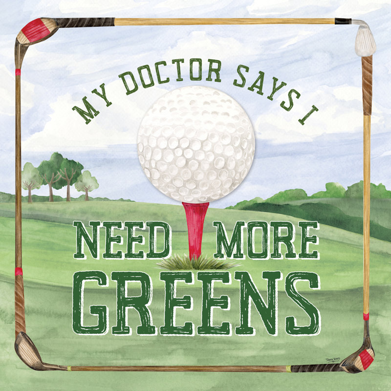 «Audrieanna Golf Days I-More Greens on Canvas» par Tara Reed, reproduction, H 12 po x l 12 po x P 1,25 po