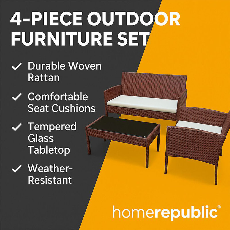 4 - Person Patio Dining Set with