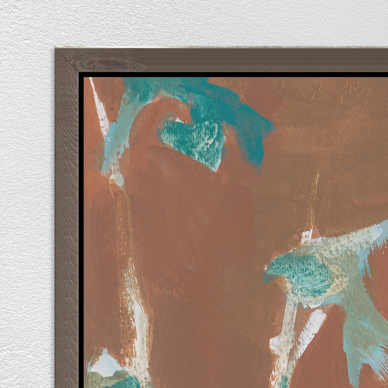 «Little Ones in Garden III» par Sara Brown - peinture sur toile à cadre flottant