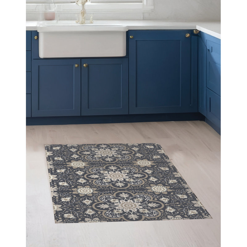 Tapis de cuisine Skyler, Gris anthracite, Rectangulaire 3 pi x 5 pi