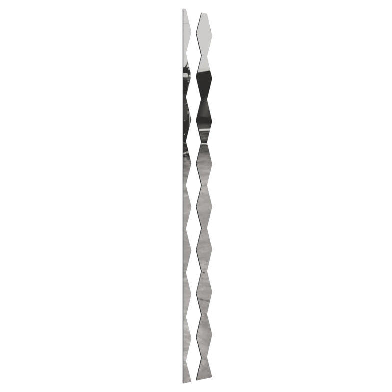 Ensemble de panneaux muraux décoratifs réglables en acrylique Cimarron (paquet de 24), H 94 po x l 2,75 po, Noir