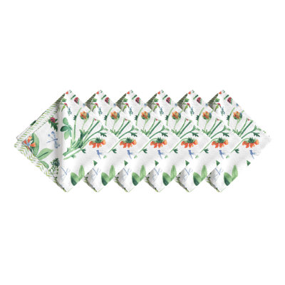 Mcelfresh 100% Cotton Floral Square Napkin