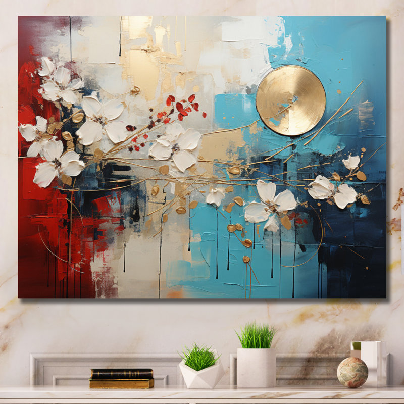 Mahlek Collage Impressions II, Toile tendue, H 24 po x l 32 po x P 1 po