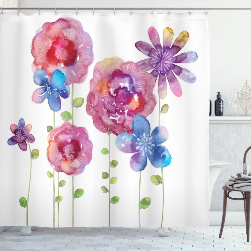 Shower Curtain with Hooks Included, 70"H x 69"W