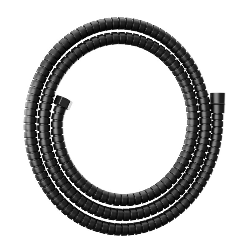 Tuyau de douche 59 po en métal extra long pour remplacement de douche à main, Noir mat