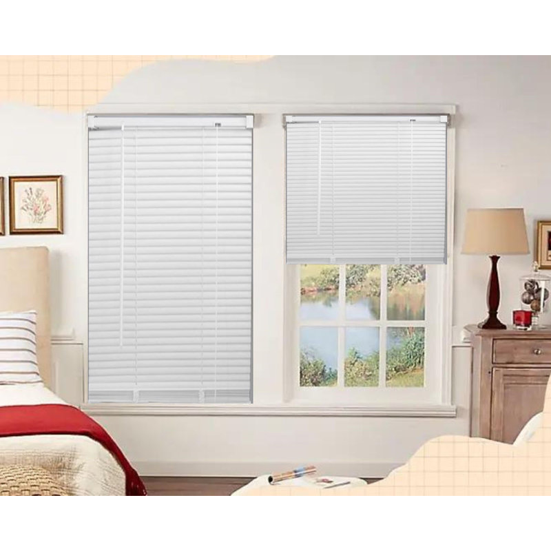 Embossed PVC Venetian Blind, White, 213 cm L x 150 cm W