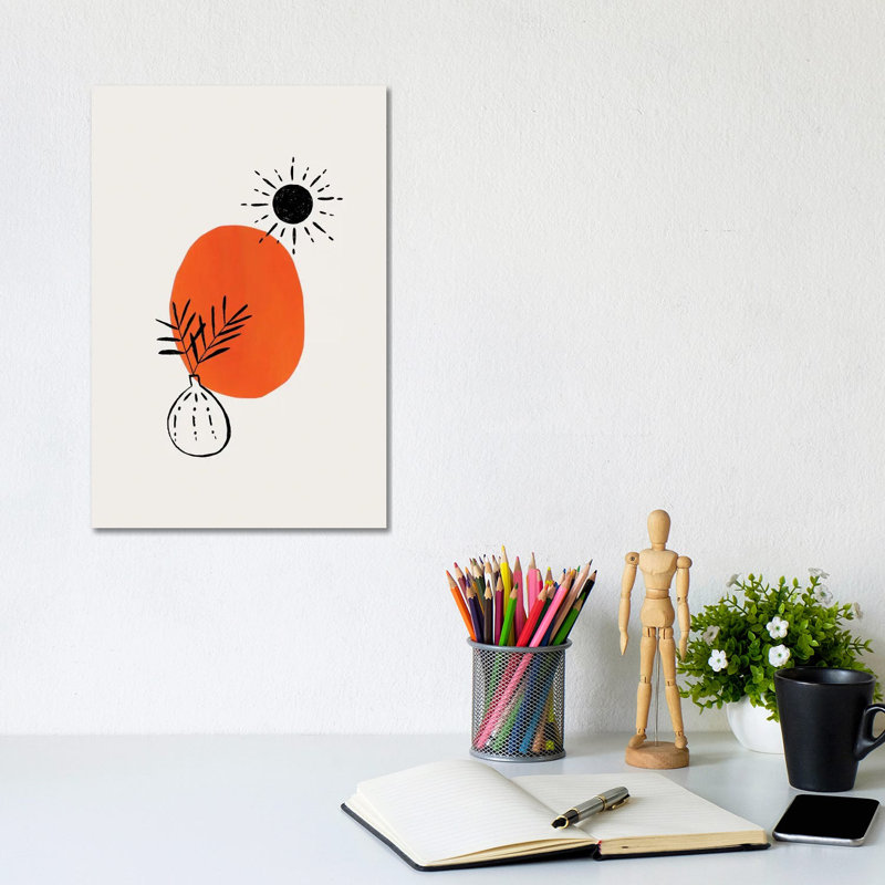 Minimal Orange Plant by EnShape - Wrapped Canvas Gallery-Wrapped Canvas Giclée, 20.32 cm H x 30.48 cm W