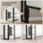Headboard with 3-Tier Storage Shelves, Velvet Upholstered Head Board with 2 Outlets, USB Ports & LED Light, Soft Backrest-989422216-989666311