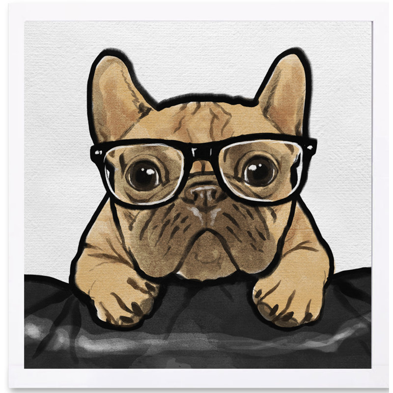« Nerd français »-impression d’art graphique sur papier, H 31,5 po x l 31,5 po x P 0,5 po