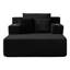 Chaise longue en velours côtelé luxueux avec 3 coussins, canapé-lit convertible avec poche de rangement, conception sans cadre et mousse de compression pour les petits espaces