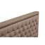 Ensemble de lit 2 pièces pour grand lit - 1 grande base de lit en tissu de kaki foncé rembourré et tête de lit capitonnée avec 1 table de chevet - Table de chevet au fini crème au beurre brossé-1113314381-1113314382