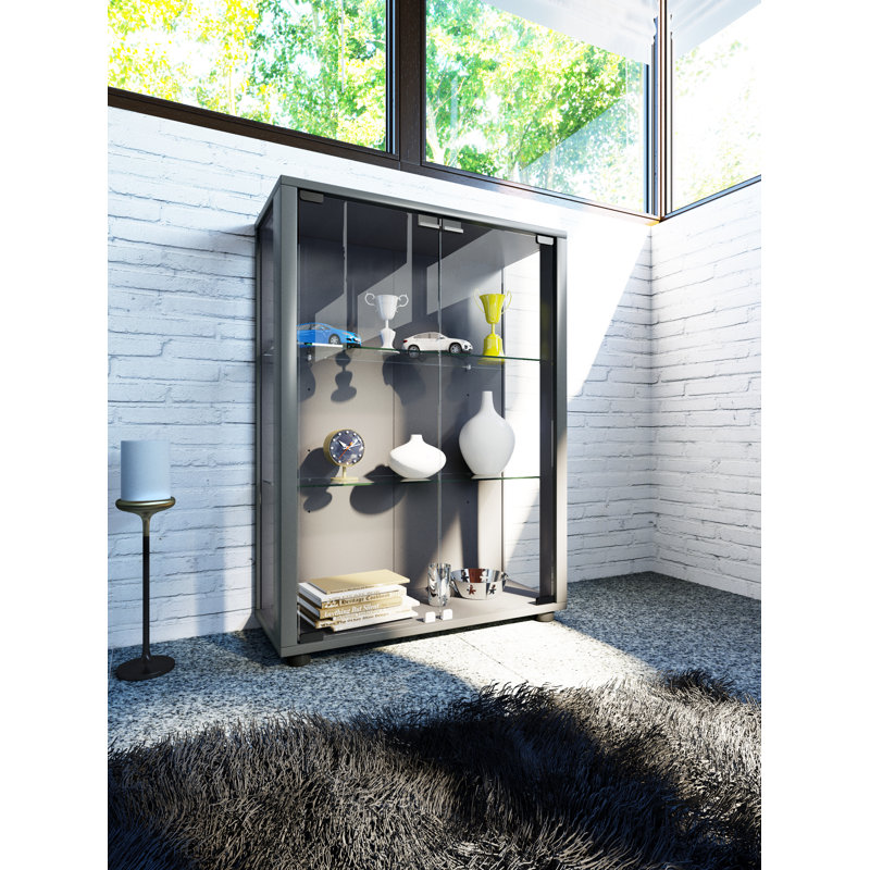 Fratessa Display Cabinet, Grey, No