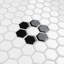 Carreau de mosaïque de plancher et de mur en porcelaine de 10 po 1/4 po x 11 7/8 po Metro White Hex