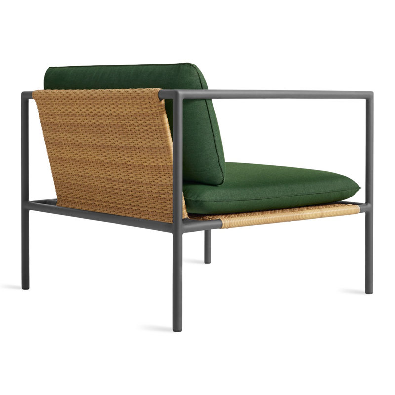Dog Days Outdoor Lounge Chair, Charcoal, Sunbrella Ivy
