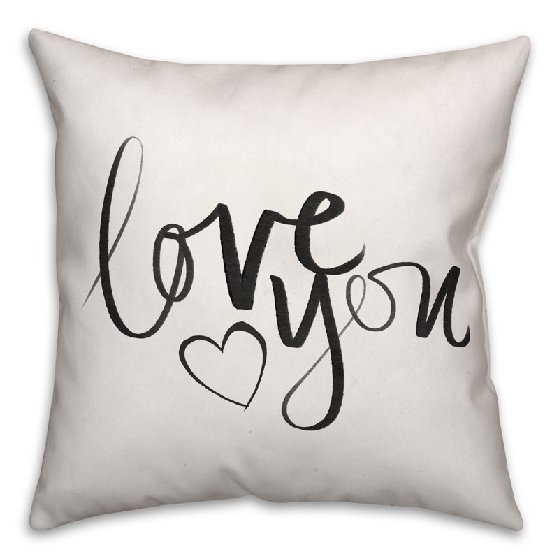 Love Appliqued Throw Pillow