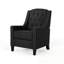 Upholstered Accent Chair with buttom tufted back and nails decoration