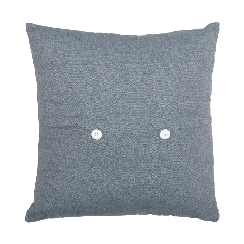 Sawyer Mill Blue Lamb Pillow with Rustic Design, 18x18