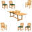 11 Pcs Grade-A Teak Wood Dining Set: 94" Double Extension Mas Rectangle Trestle Leg  Table And 10 Devon Chairs (2 Arm & 8 Armless Chairs) #11DV2102-112321816