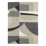 Bodega Wool Abstract Area Rug in Beige