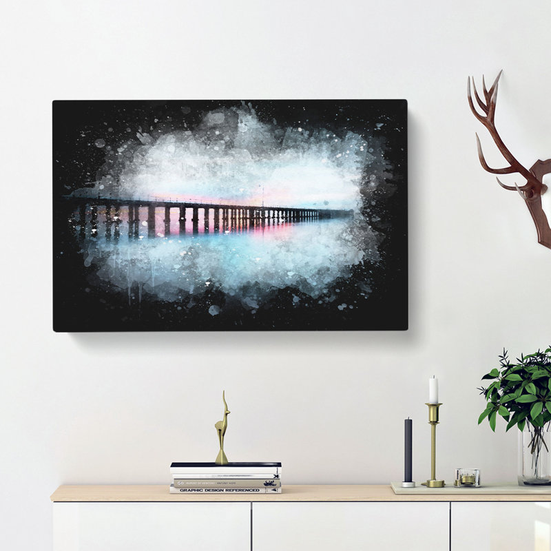 A Pier At Sunset - Wrapped Canvas, 50cm H x 76cm W x 3cm D