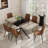 Extendable Dining Table Set with Chairs-1324597778-1324597805
