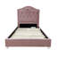 Lit simple en tissu rose - 80,66 po Largeur, sommeil confortable et profil bas, option élégante