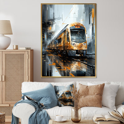 Golden Train géométrique Momentum II - impression